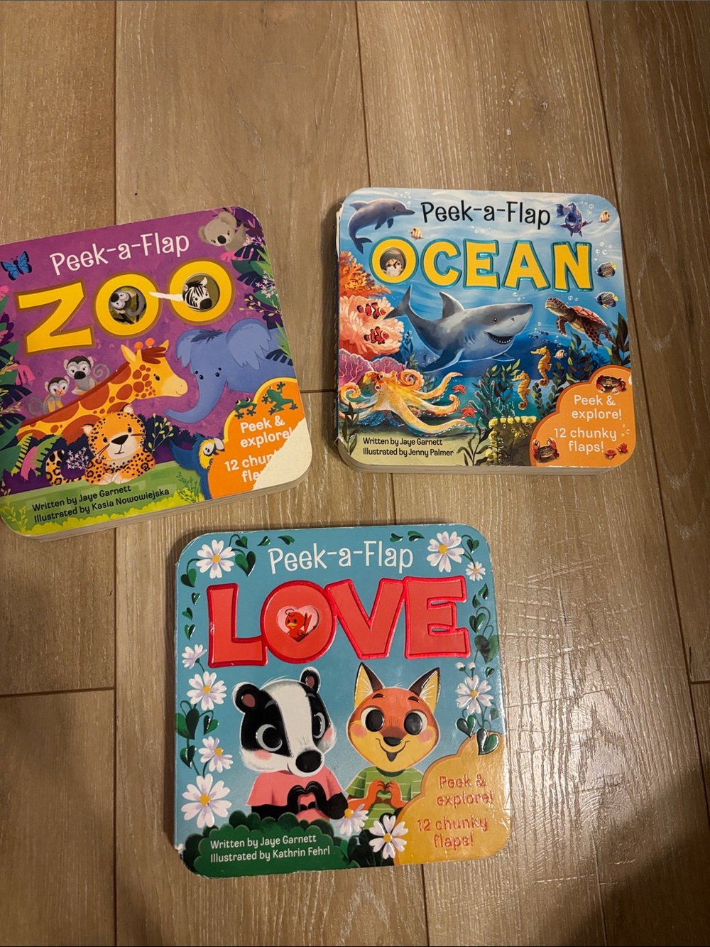 Peek-a-flap Zoo Ocean & Love Books Bundle